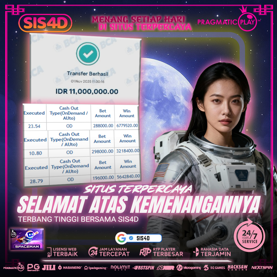 JACKPOT 11 JUTA DI SPACEMAN SIS4D