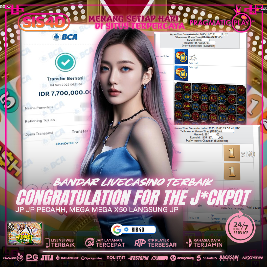 JACKPOT DI LIVECASINO, MEMBER INI WD HINGGA Rp 7.700.000