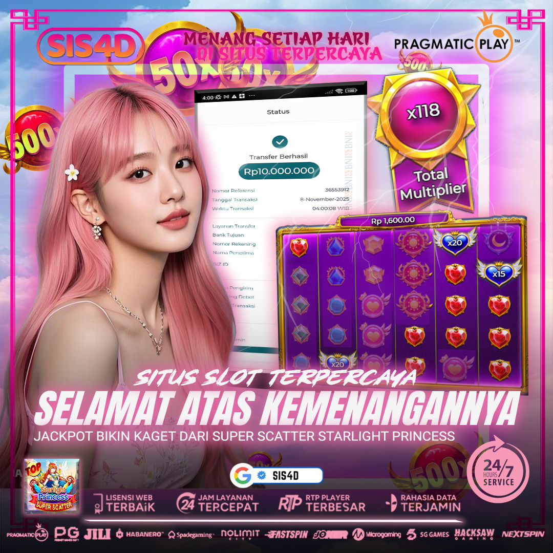 MENANG Rp 10.000.000 DARI SUPER SCATTER STARLIGHT PRINCESS