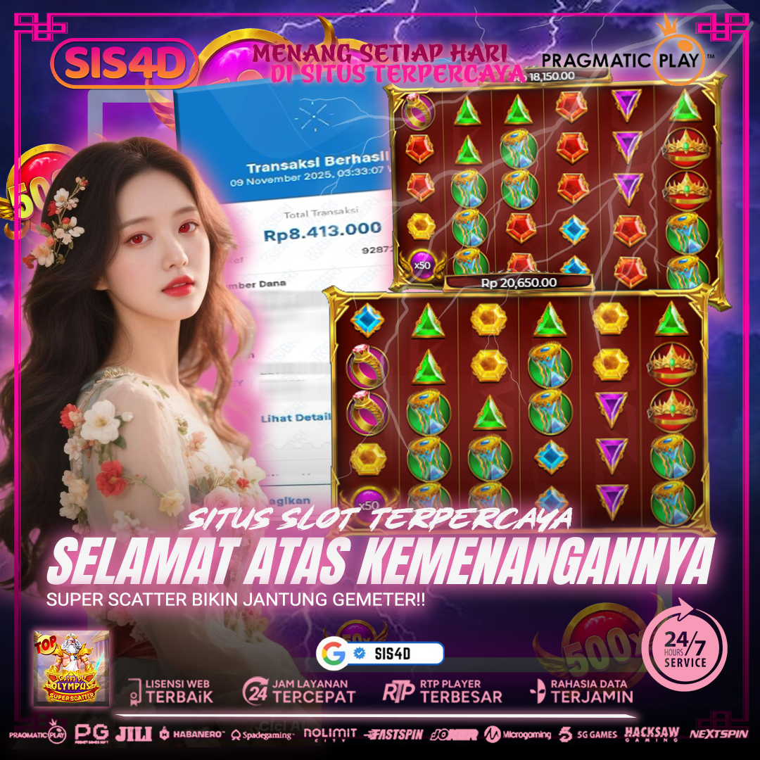 KEMENANGAN BESAR HINGGA Rp 8.000.000 DARI SUPER SCATTER