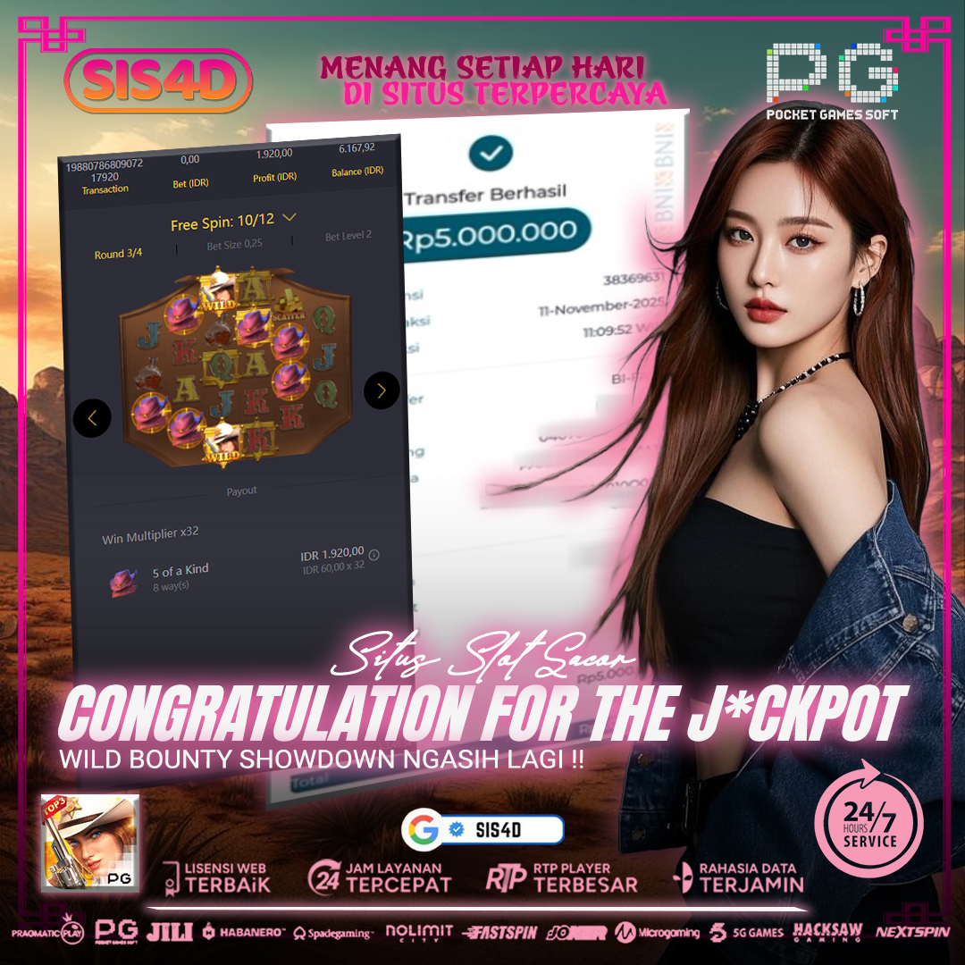 Rp 5.000.000 CAIR LAGI DARI WILD BOUNTY MALAM INI