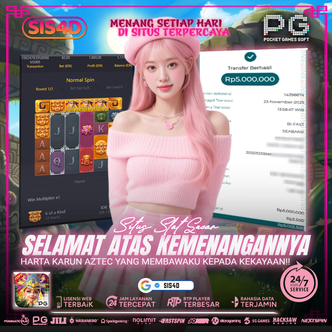 TREASURES OF AZTEC MEMBERIKAN JACKPOT Rp 5.000.000