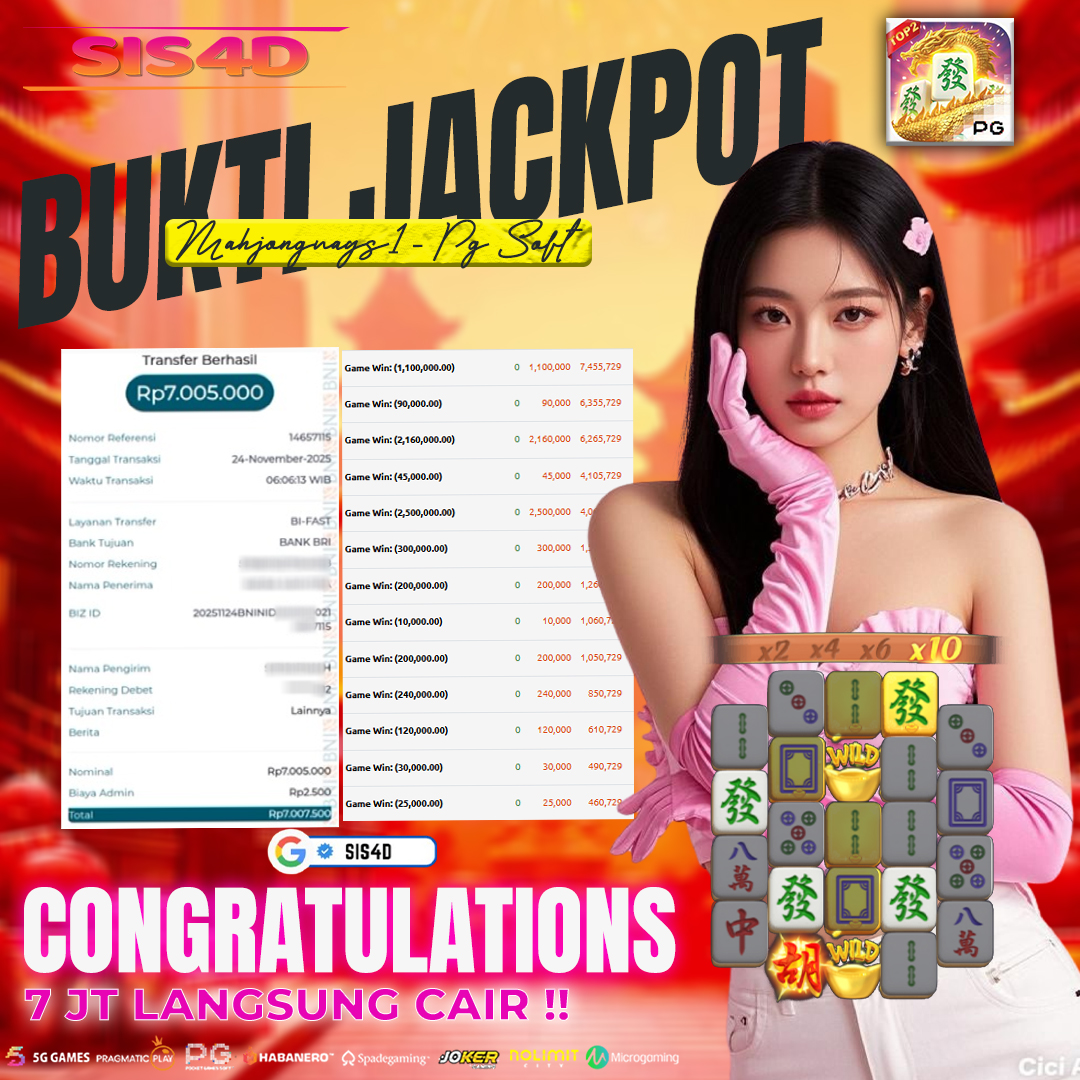 MAHJONGWAYS2 BIG WIN - Rp 7.005.000