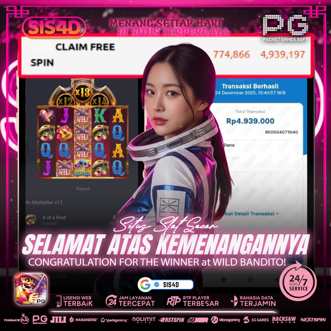 JACKPOT WILD BANDITO Rp 4.939.000 - SIS4D