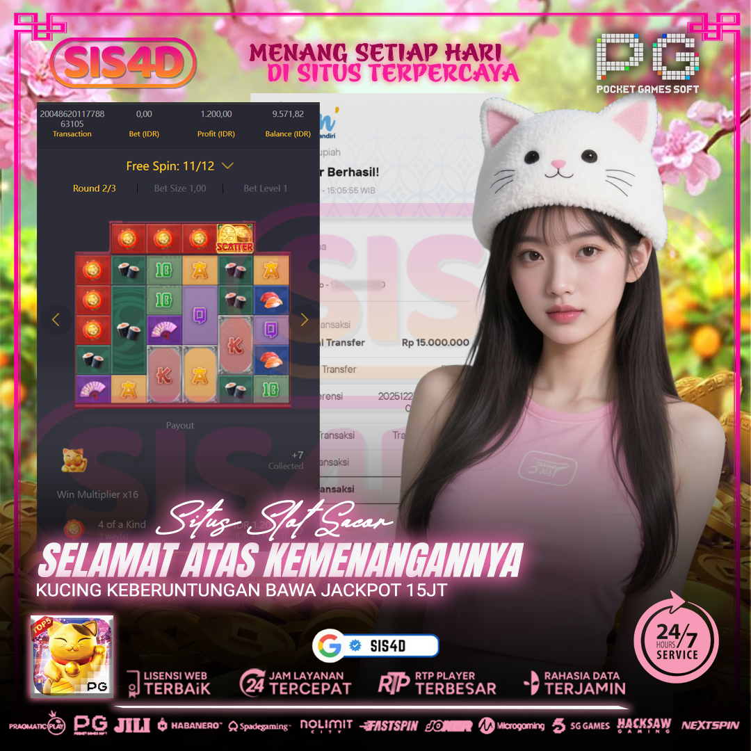 KUCING KEBERUNTUNGAN BAWA KEMENANGAN HINGGA Rp 15JT 😻