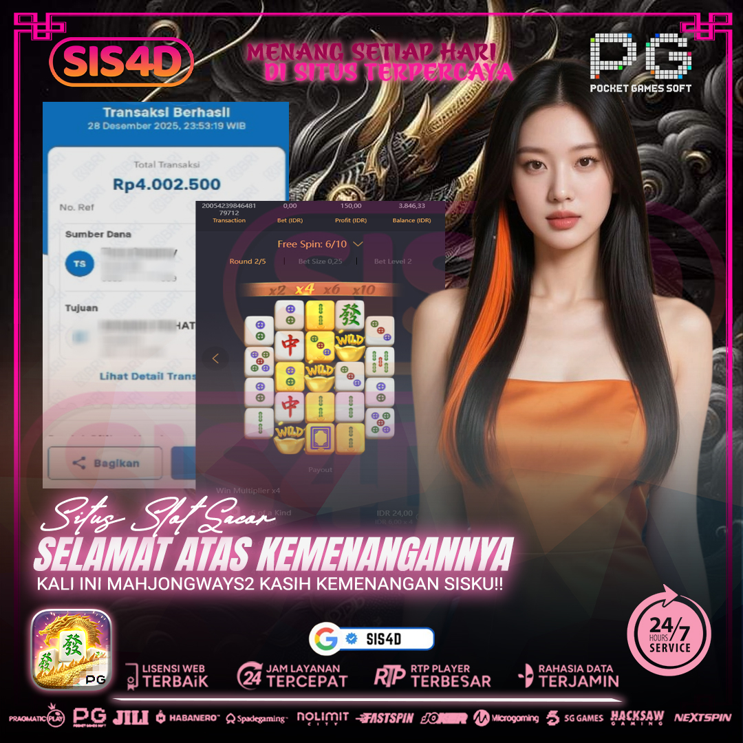 MAHJONGWAYS DAILY WIN - SIS4D !!