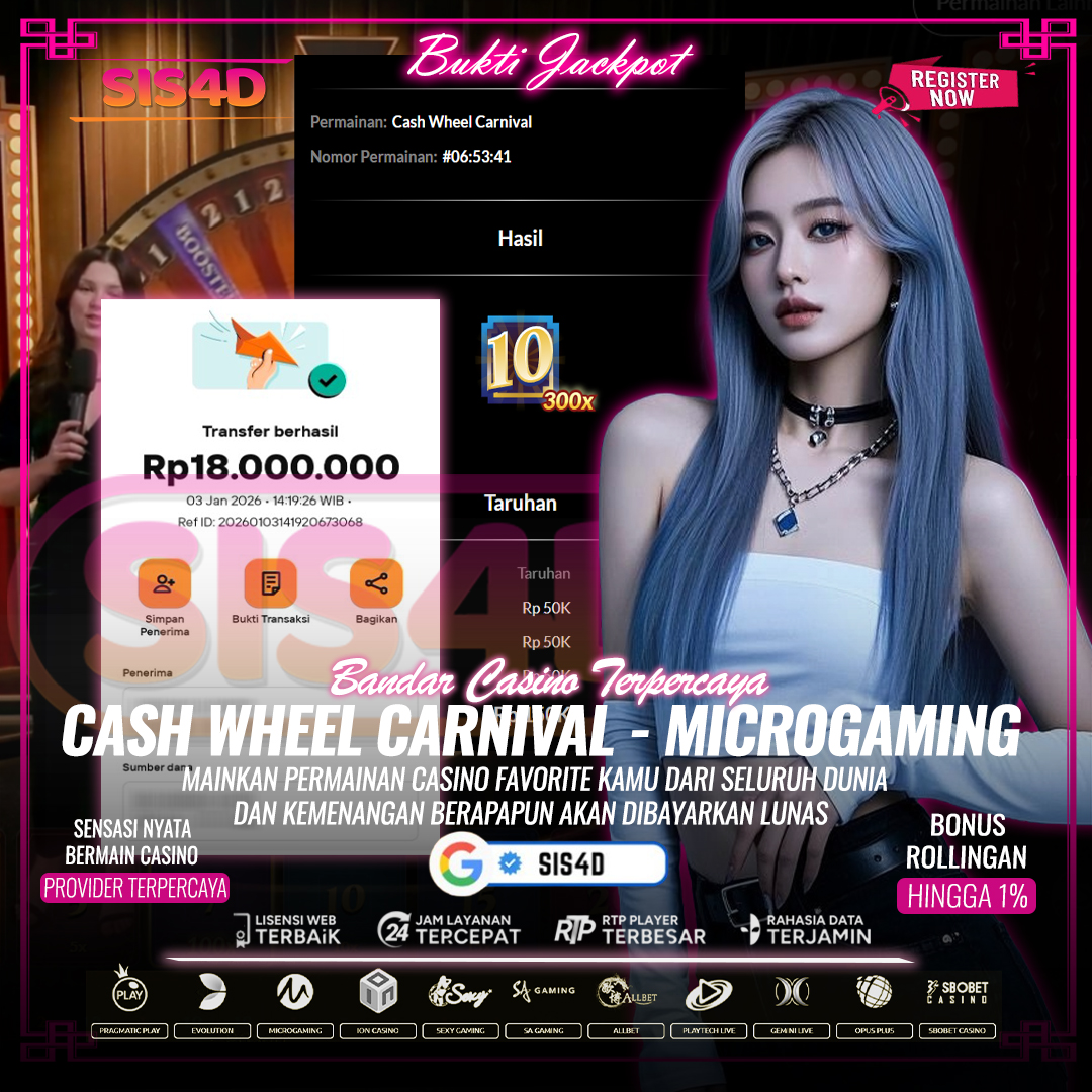 JP 18 JUTA DI CASH WHEEL CARNIVALL x300