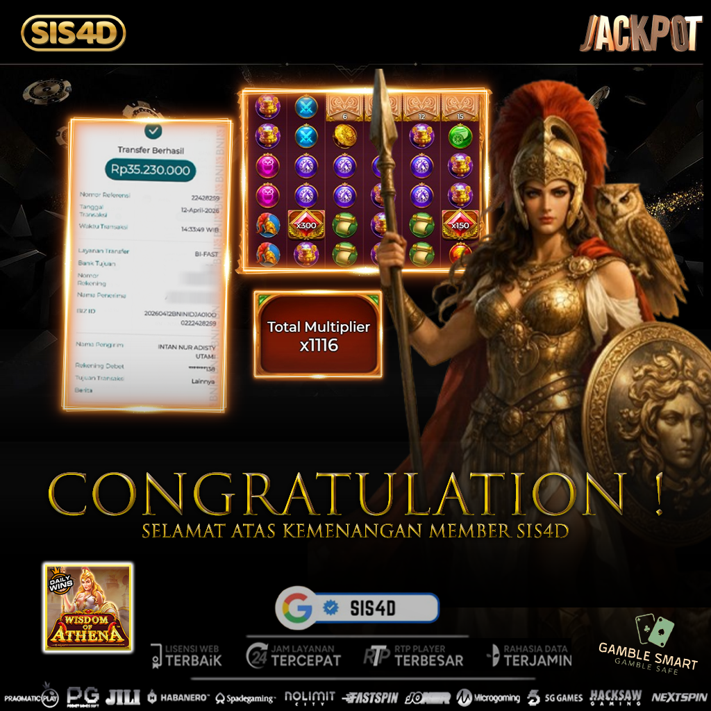 KEMENANGAN 35JT DARI GAME WISDOM OF ATHENA