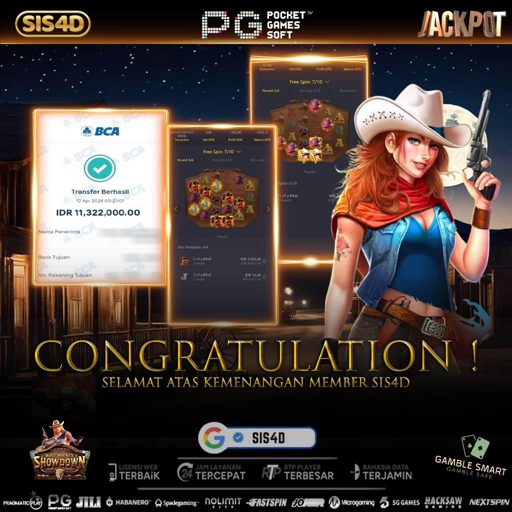 KEMENANGAN 11JT DARI WILD BOUNTY SHOWDOWN